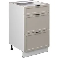 Vicco Unterschrank Fame-Line, GrauBeige/Weiß, 50 cm ohne Arbeitsplatte (1-St)