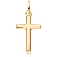 Materia Kreuzanhänger Kreuz Religion Gold klein minimalistisch GKA-8, 333 Gelbgold
