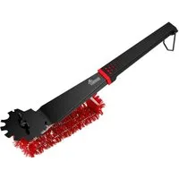 Mr. Gardener Grillbürste 3-in-1 Grill-Reinigungsbürste, (Solo), für Porzellan-, Chrom- und Gusseisenroste