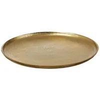 MARELIDA Dekoteller Dekoschale Dekotablett Kerzenteller Aluminium rund D: 20cm gold