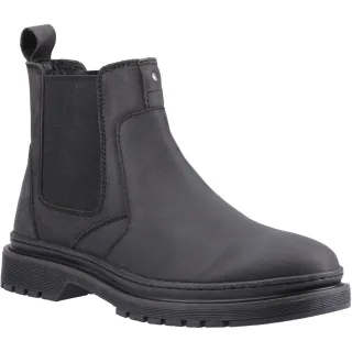 Hush Puppies Jamie Leder Herren Stiefel Schwarz