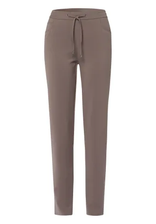 FRANK WALDER - Hose BRENDA NOS in 5-Pocket-Optik taupe - Gr. - 48
