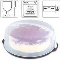 Xavax Kuchentransportbox Kuchentransportbox, Kuchenbox mit Haube, Partybutler - rund, Kunststoff, (2-tlg), Ø 31,5 cm, Höhe 14 cm
