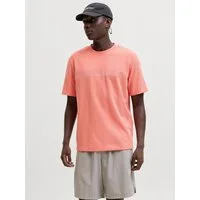 Jack & Jones Kurzarmshirt JCOFUSION CHEST BRAND TEE SS CREW SN Materialmix, regular fit