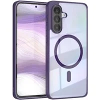 EAZY CASE Handyhülle Transparente Hülle MagSafe Samsung Galaxy A36 5G 6,7 Zoll, Hülle mit Kameraschutz, Smart Case kompatibel mit Magsafe, Violett