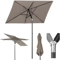 Sekey Balkonschirm 180 x 130 cm Sonnenschirm Rechteckiger Terassenschirm, UPF 50+, LxB: 180,00x130,00 cm, Kippbar, Lüftungsschlitz, rechteckig