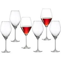 Ritzenhoff & Breker Rotweinglas Salsa, 6-tlg., Glas, (Burgunderglas), robust und kristallklar, 6-teilig