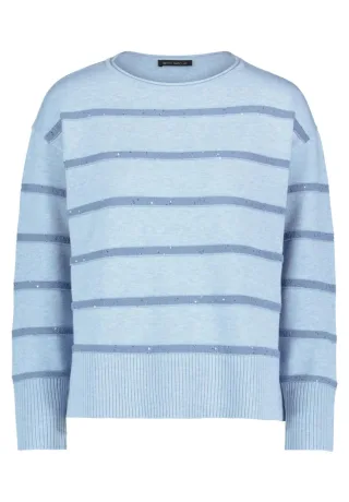 Betty Barclay - Gestreifter Strickpullover blau - Gr. - 36