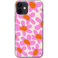 MuchoWow Handyhülle für Apple iPhone 12 Blume - Rosa - Muster, Smartphone-Bumper, Print, Handy Schutzhülle Dünn