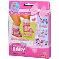 Simba Dickie Puppen Schuhe Puppenzubehör New Baby Born Schuhe und Socken 4fach sortiert