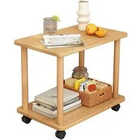 Rutaqian Beistelltisch Beistelltisch,Couchtisch, Nachttisch, Industrie-Stil,360-Grad-Drehung, Stabil und Einfache Montag Sofatisch für Schlafzimmer, Wohnzimmer,Büro