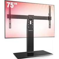 AOKCOS TV-Ständer Tisch-TV-Ständer, TV-Standfuß, 32-75 Zoll, (bis 75 Zoll, höhenverstellbar, ±25° schwenkabr, rutschfeste Füße)
