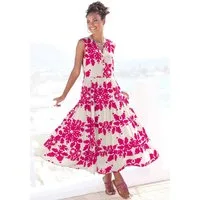 Vivance Maxikleid mit Volants und Alloverdruck Ärmelloses Sommerkleid, Webkleid, Strandkleid, Druckkleid, Tunikakleid