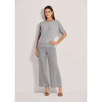 MADELEINE Strickpullover Sommerlicher Pullover mit Streifen Elegantes Streifendesign und runder Halsausschnitt