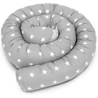 Amilian Nestchenschlange Bettschlange 210cm - Seitenschläferkissen - Nestschlangen, (Nestchenschlange für Kinderbett, Nestchen, Bettumrandung als Kopfschutz, Kantenschutz für Ihr Babybett), Nestchen - Bettumrandung als Kopfschutz - Kantenschutz für B