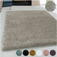 Ayyildiz Teppiche Hochflor-Teppich SYDNEY 3000, rechteckig, Höhe: 30 mm, Shaggy, Langflor, uni, auch in rund, Wohnzimmer