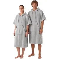SIEGENTHAL Badetücher SIEGENTHAL® Strandponcho für Damen, Herren & Kinder aus Baumwolle, Integrierte Reißverschlusstasche für Wertsachen