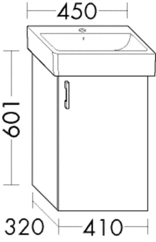 Burgbad Waschtischunterschrank System 30 Preisgruppe 1 Aqua 601x410x320 Eiche Dekor Caramel WYTN041LF6426