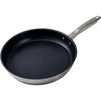 SUNCOK Pfannen-Set Induktion, Bratpfannenset, Edelstahl 18/10 (Set, 1-tlg., je 1x Pfanne 24 cm, 2,2 l, 28 cm, 3,4 l), Induktionspfanne, Antihaftbeschichtung, Leichte Reinigung
