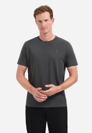 No Excess - T-Shirt Crewneck Solid Basic dark steel - Gr. - XL