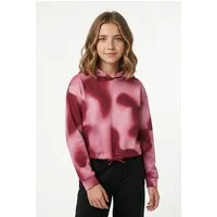 TOM TAILOR Kapuzensweatshirt mit abstraktem Muster und Kordelzug