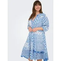 ONLY CARMAKOMA Tunikakleid CARMILANA 3/4 DRESS WVN NOOS Sommerkleid