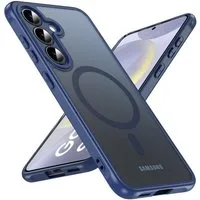 CoolGadget Handyhülle Magnet-Hülle für Samsung Galaxy S24 Schutzhülle magnetisch 6,2 Zoll, Hülle Matt Stoßfest kompatibel mit QI-Laden Zubehör Kameraschutz Case