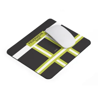 COVRZ Individuell gestaltetes Feuerwehr-Mousepad – mit individuellem Text 9" × 7.5" Ohne