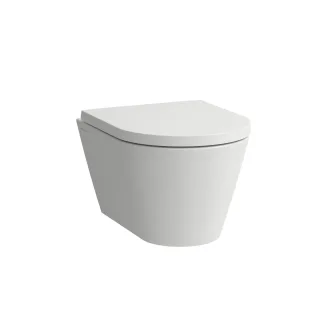 LAUFEN Wand-Tiefspül-WC Compact Kartell 370x490 kurze Ausführung, spülrandlos weiß matt, H820333757 H8203337570001