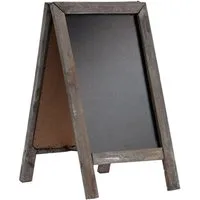Kaemingk Dekofigur Kreidetafel Holz Vintage Doppeltafel Aufsteller 18x32cm