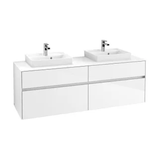 Villeroy & Boch Collaro Waschtischunterschrank C02400MS 160x54,8x50cm, für 2 Waschtische, White Matt
