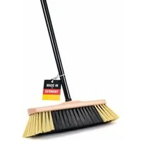 BawiTec Kehrgarnitur Hochwertiger Zimmerbesen Haushaltsbesen Besen mit Stiel, Fliesen, Laminat, Vinylböden, Parkettböden, Korkböden, PVC-Böden
