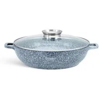 Edenberg Kochtopf 3.5L/5.5L Flachtöpf Kochtopf Topf Glasdeckel Keramik-Granit, Aluminium, Edelstahl, Keramik (Wahlweise Topf mit 3,5L oder 5,5L Fassungsvermögen)