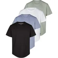 DENIMFY T-Shirt Herren Basicshirt DFPaco 4er Pack Regular Fit (Vorteilspack, 4-tlg) Kurzarm Tee Shirt mit Rundhalsausschnitt aus 100% Baumwolle