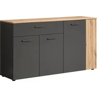 Home affaire Sideboard Estepona (1 St), Kommode, Akustikpaneel-Look, Breite 150 cm