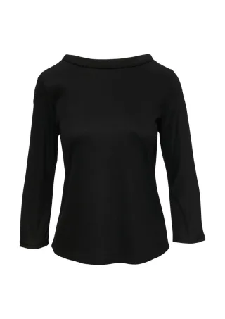 s.Oliver BLACK LABEL - Jersey-Shirt mit Stehkragen schwarz - Gr. - 36
