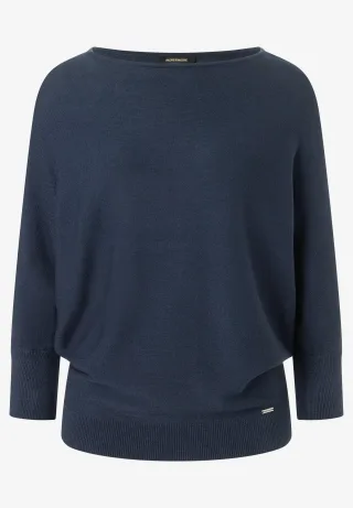 MORE & MORE - Fledermauspullover blau - Gr. - 40