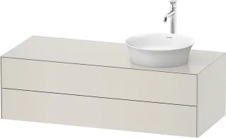 Duravit White Tulip Konsolenwaschtischunterbau wandhängend Nordic Weiß Seidenmatt 1300x550x408 mm -  WT4987R3939