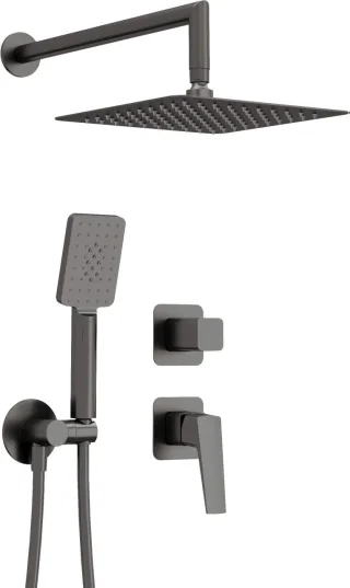 Neuesbad Serie 660 Unterputz-Duschset mit Kopfbrause, Titan NB1DENQLD9YK1