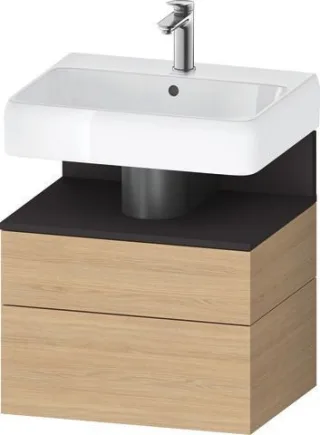 Duravit Qatego Waschtischunterbau wandhängend Natur Eiche Matt 590x470x590 mm - QA4393080300010 QA4393080300010