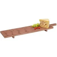 Spetebo Servierplatte XXL Massivholz Servierbrett mit Griff - 100 x 26 cm, Holz, (Brett, 1-tlg., Packung), lange Servierplatte lebensmittelecht