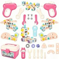 Luckice Lernspielzeug magnetische Bausteine, Lern- & Steckspiel, Kreativspielzeug für Kinder (Holzbausteine stellen ein wunderbares Lernspielzeug dar. Dieses kreative Spielzeug eignet sich perfekt für kleine Kinder, dient als ideales Spielmaterial fü