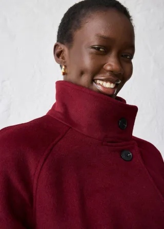 bonprix Jacke mit weichem Wollanteil, rot, Gr.44, weiche Wolljacke in schöner Premium-Qualität, aus Wolle