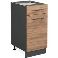 Vicco Unterschrank Fame-Line, Goldkraft Eiche/Anthrazit, 40 cm ohne Arbeitsplatte (1-St)