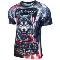 Baxboy T-Shirt Baxboy Moderner Männer Kurzarm Allover Print T-Shirt 220-229