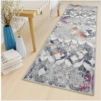 Tapiso Läufer LAZUR, rechteckig, Höhe: 8 mm, Meterware Kurzflor Flur Wohnzimmer Schlafzimmer Modern Meliert