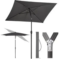 Sekey Sonnenschirm Rechteckig Höhenverstellbar Balkonschirm Knickbar, mit Schutzhülle, LxB: 180,00x125,00 cm, Sonnenschutz UPF50+, Kippbar, Höhenverstellbar Sonnenschirm Balkon
