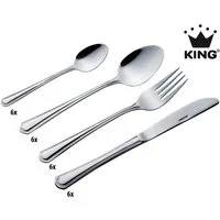 KING Besteck-Set »Düsseldorf« (24-tlg), 6 Personen, Edelstahl 18/0, Besteck im zeitlosen Design