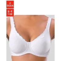 petite fleur by Lascana Bügel-BH (Packung, 2 Stück) aus Baumwolle mit breiteren Trägern – auch ideal für große Größen