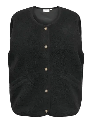 ONLY CARMAKOMA - CARBABY TEDDY VEST PNT Black - Gr. - 46